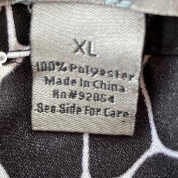 Nordstrom Love by  Design NWT Brooklyn Black Floral Art Button Shirt Dress XL - Picture 6 of 8